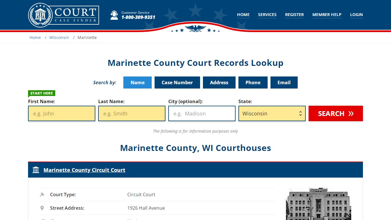 Marinette County Court Records | WI Case Lookup